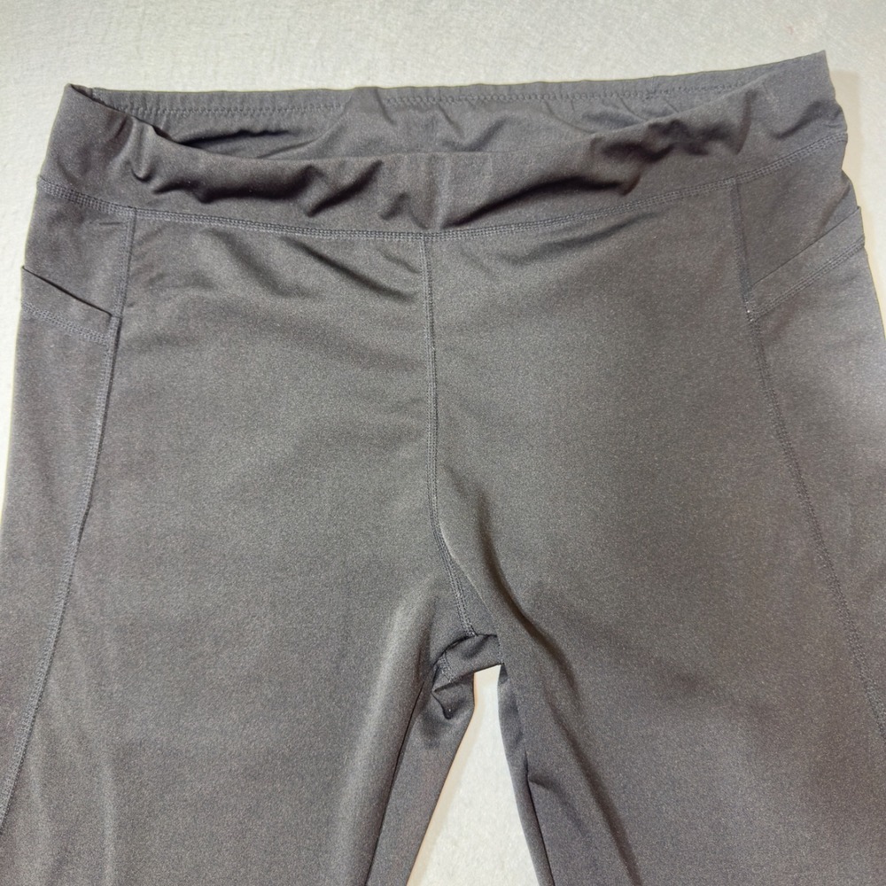 Zone Pro Womens 2X Black Active Leggings Side Pockets Mesh Panels Plus‎ Size